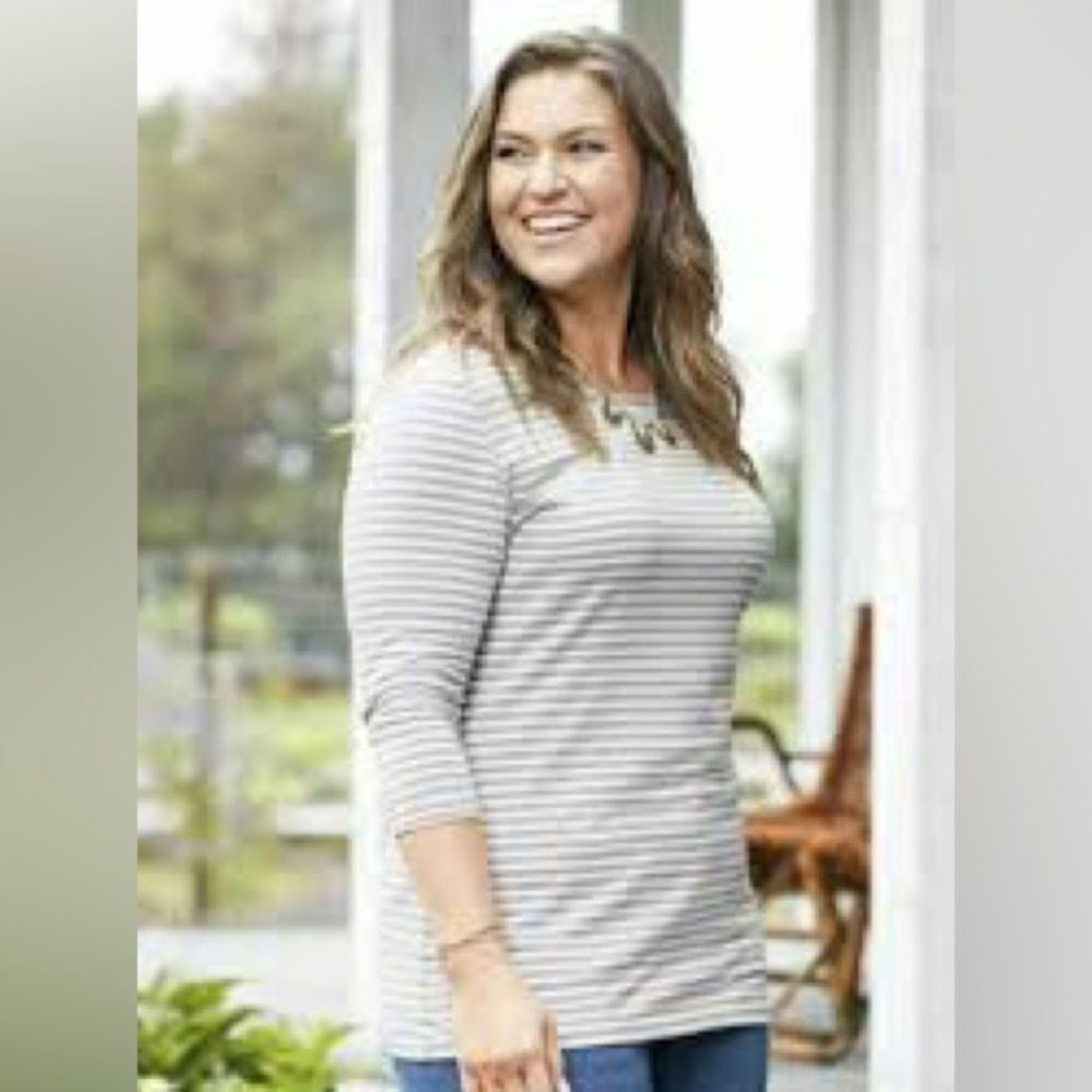 NWT Matilda Jane Striped Joanna Gaines Measure in Love Top